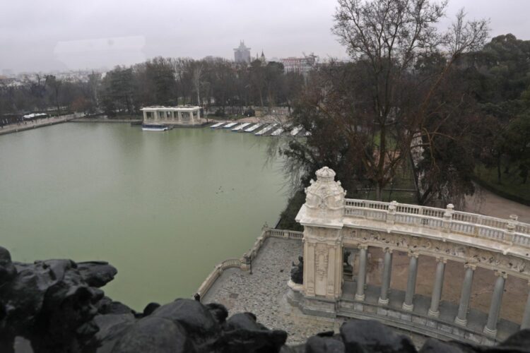 Vistas desde el mirador del Monumento a Alfonso XII en El Retiro.