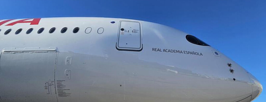 Real Academia Española, el nuevo Airbus A350 que Iberia incorpora a su flota.