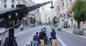 Imagen de archivo del rodaje de 'Todos los nombres de Dios' en la Gran Vía